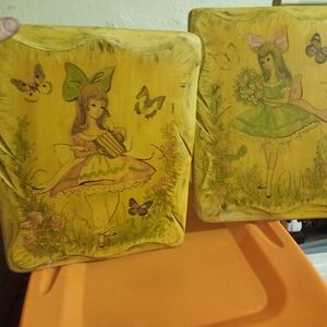 Charming Fairy Tale Wall Art with Green and Pink Accents